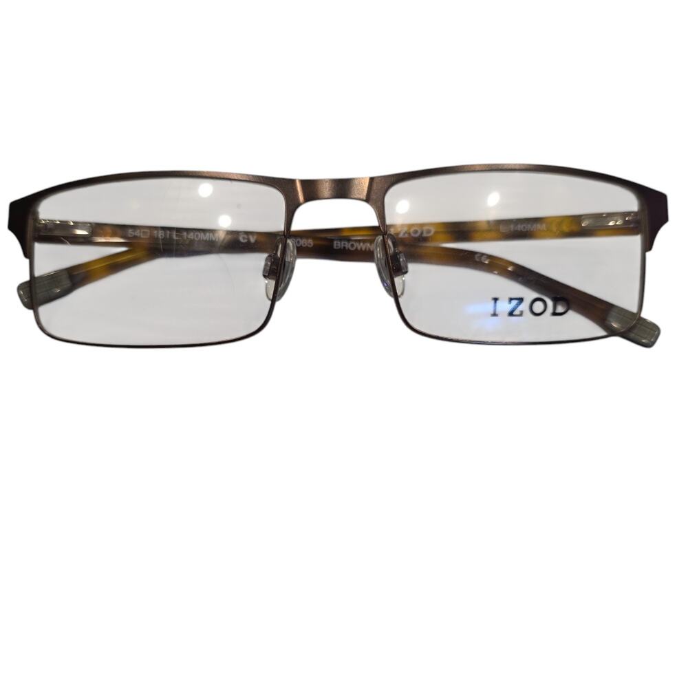 IZOD Eyeglass Frames IZ 2065 Brown & Tortoise Full Rim CV 54-18-140